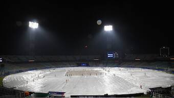 The KKR vs PBKS match ended with no result due to bad weather. Image: Reuters