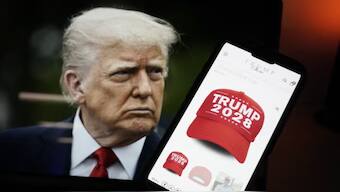 Donald Trump's online store is selling clothing emblazoned ‘Trump 2028’, the year of the next US presidential election, in which the Republican is constitutionally banned from running. AFP