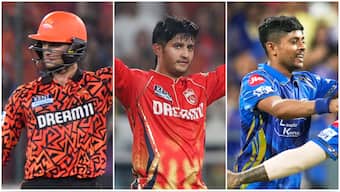 While Abhishek Sharma and Priyansh Arya have entered the record books with their whirlwind centuries, Ashwani Kumar became the first Indian bowler to collect four or more wickets on IPL debut. Image credit: PTI/AP