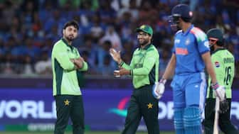 Abrar Ahmed went viral after his head-tilt celebration against Shubman Gill. Image: Reuters
