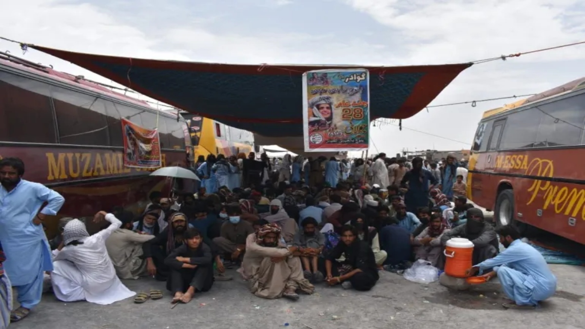 Thousands of people travelled from various parts of Balochistan province to reach the protest venue in Gwadar but were stopped by authorities. Baloch Yakjehti Committee Thousands of people travelled from various parts of Balochistan province to reach the protest venue in Gwadar but were stopped by authorities. Baloch Yakjehti Committee