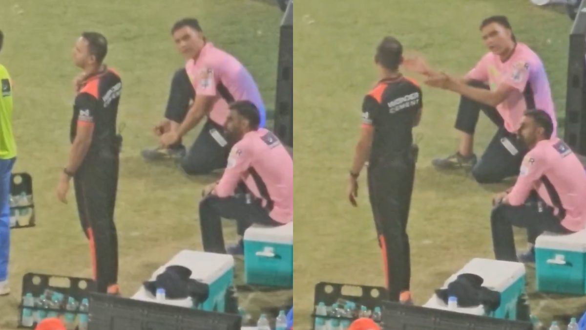 Delhi Capitals bowling coach Munaf Patel will lose 25 per cent of his match fees after BCCI penalty. Images: X Delhi Capitals bowling coach Munaf Patel will lose 25 per cent of his match fees after BCCI penalty. Images: X