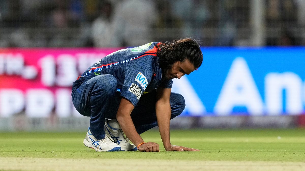 Digvesh Rathi opted for a toned-down celebration against RR, avoiding IPL ban. Image: AP Digvesh Rathi opted for a toned-down celebration against RR, avoiding IPL ban. Image: AP