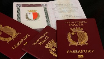 Maltese passports are seen in this illustration taken April 29, 2025. Reuters File