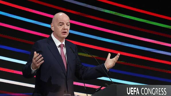 FIFA president Infantino hopes Russia will 'soon' rejoin global football community