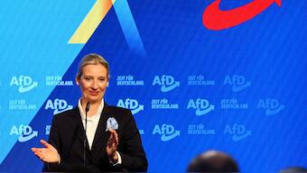 Co-leader of Germany's far-right Alternative for Germany (AfD) party, Alice Weidel, reacts after exit polls for the 2025 general election, in Berlin, Germany, February 23, 2025. (Photo: Reuters) 