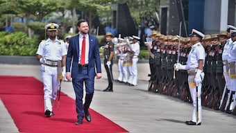 US Vice President JD Vance receives the ceremonial guard of honour upon his arrival in New Delhi, India, on April 21, 2025. (Photo: X/Ministry of External Affairs)