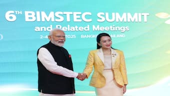 Prime Minister Narendra Modi with Thailand's Prime Minister Paetongtarn Shinawatra. X - @narendramodi