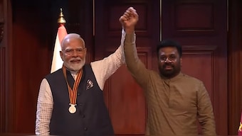 PM Modi was conferred with the prestigious ‘Mithra Vibhushana’ Medal by Sri Lanka. Screengrab / X
