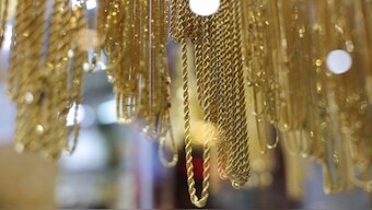 Jewellery is displayed at the Gold Souk market in Dubai, United Arab Emirates, March 14, 2025. File Image/Reuters