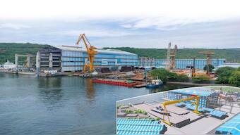 A view of Hindustan Shipyard Limited's facility in Vishakhapatnam. Image courtesy: HSL