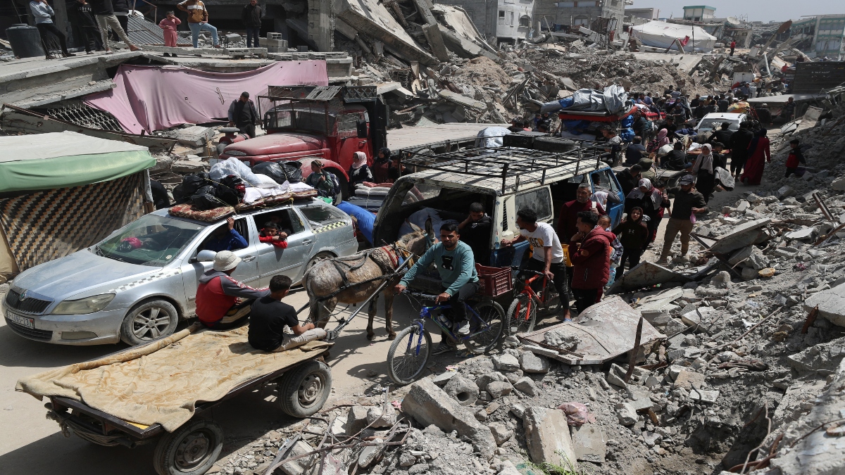 Palestinians make their way with belongings as they flee their homes, after the Israeli army issued evacuation orders, in the Shujaiya neighborhood of Gaza City, on Thursday. Reuters Palestinians make their way with belongings as they flee their homes, after the Israeli army issued evacuation orders, in the Shujaiya neighborhood of Gaza City, on Thursday. Reuters