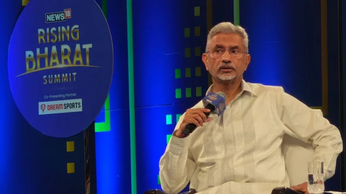EAM Dr S Jaishankar at News18 Rising Bharat Summit (Photo: CNN-News18) EAM Dr S Jaishankar at News18 Rising Bharat Summit (Photo: CNN-News18)
