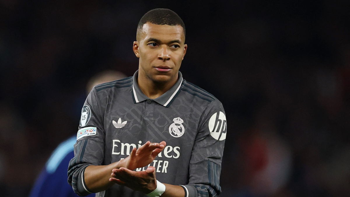 Kylian Mbappe in action during Real Madrid's away fixture against Arsenal in the first leg of their UEFA Champions League quarter-final meeting. Reuters Kylian Mbappe in action during Real Madrid's away fixture against Arsenal in the first leg of their UEFA Champions League quarter-final meeting. Reuters
