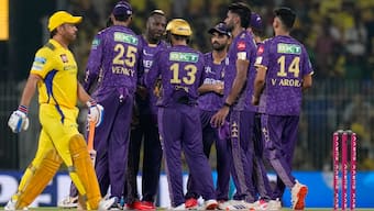 Chennai Super Kings captain MS Dhoni could manage just 1 run in four deliveries after walking out to bat at No 9 during the home game against Kolkata Knight Riders. PTI