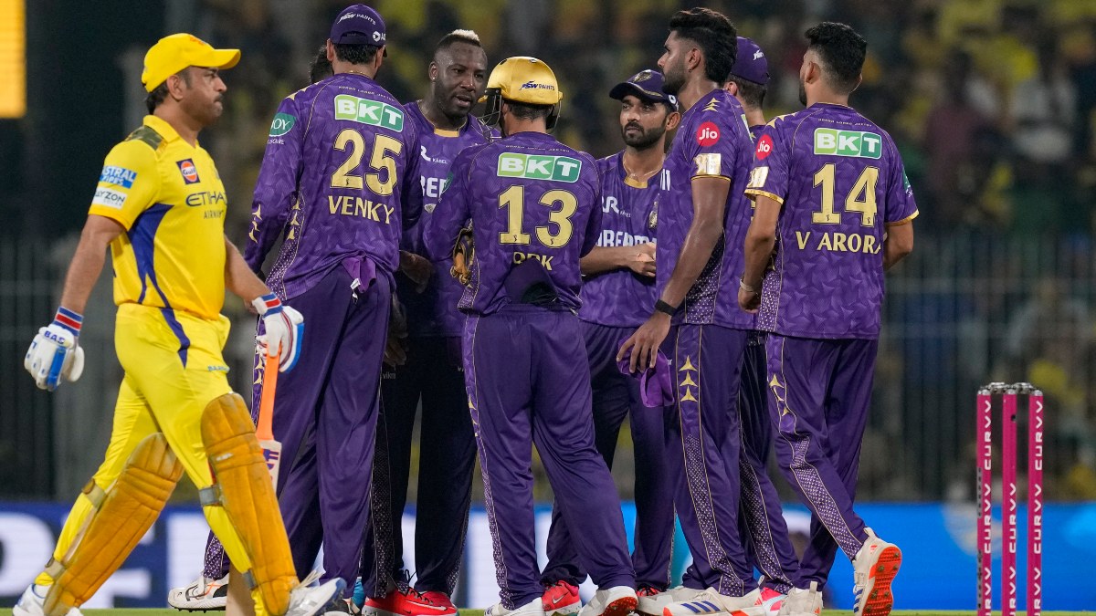 Chennai Super Kings captain MS Dhoni could manage just 1 run in four deliveries after walking out to bat at No 9 during the home game against Kolkata Knight Riders. PTI Chennai Super Kings captain MS Dhoni could manage just 1 run in four deliveries after walking out to bat at No 9 during the home game against Kolkata Knight Riders. PTI