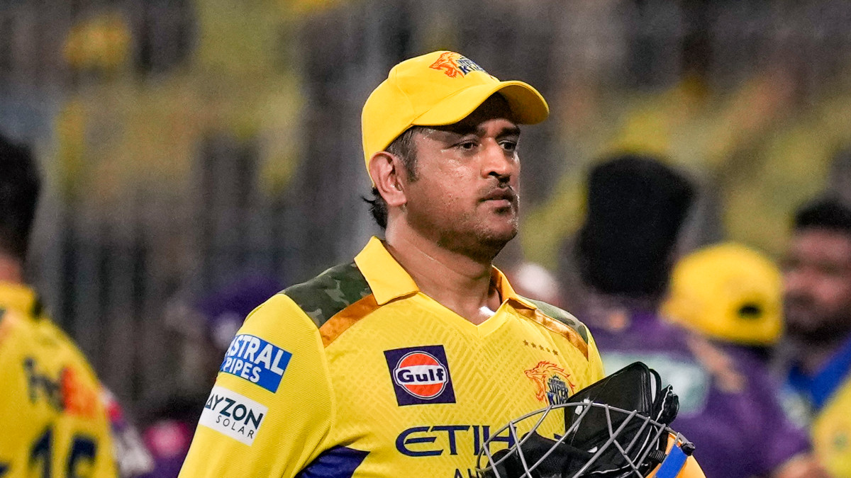 Chennai Super Kings captain MS Dhoni walks off the ground following his team's eight-wicket defeat against Kolkata Knight Riders. Image: PTI Chennai Super Kings captain MS Dhoni walks off the ground following his team's eight-wicket defeat against Kolkata Knight Riders. Image: PTI