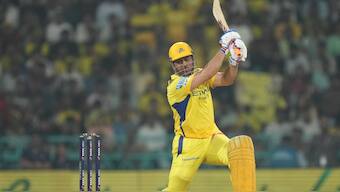Chennai Super Kings captain MS Dhoni struck four fours and a six during his unbeaten 26 off 11 deliveries against Lucknow Super Giants in Lucknow. PTI
