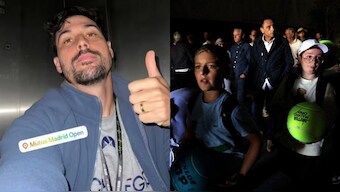Brazilian tennis player Fernando Romboli was stuck in elevator due to power blackout. Images: Fernando Romboli on Instagram/Reuters