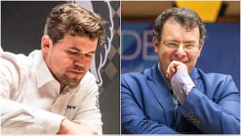 Magnus Carlsen hasn't shared the best of relations with FIDE CEO Emil Sutovsky since the 'jeansgate' scandal in December. Image credit: Freestyle Chess/FIDE