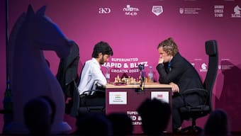 D Gukesh finished winless at first leg of Freestyle Chess Tour which co-owned by Magnus Carlsen. Image: @GrandChessTour on X