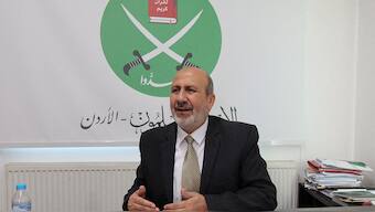 (File) Murad Adailah, the head of Jordan's Muslim Brotherhood, attends an interview with Reuters in Amman, Jordan on September 7, 2024. Reuters