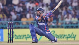 Nicholas Pooran starred in Lucknow Super GIants' six-wicket victory over Gujarat Titans with a 34-ball 61 that contained seven sixes. AP