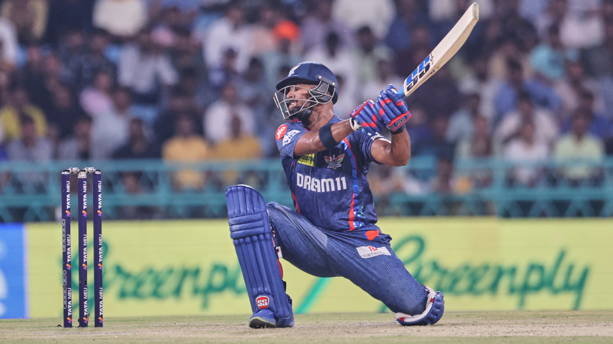 Nicholas Pooran starred in Lucknow Super GIants' six-wicket victory over Gujarat Titans with a 34-ball 61 that contained seven sixes. AP Nicholas Pooran starred in Lucknow Super GIants' six-wicket victory over Gujarat Titans with a 34-ball 61 that contained seven sixes. AP