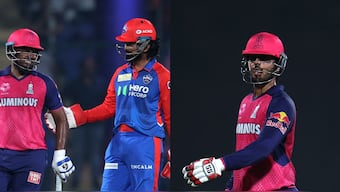 Nitish Rana hit a fiery 51 in the match but Rajasthan Royals still did not pick him for the Super Over. Images: Reuters