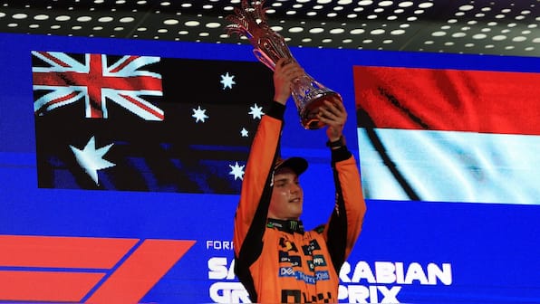 Piastri wins Saudi Arabian GP to move to top of F1 standings after Verstappen slapped with five-second penalty