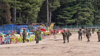 Indian Army personnel at the site of the Pahalgam terror attack, in Anantnag district, Jammu and Kashmir, April 23, 2025. Image: PTI 