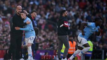 Phil Foden was targeted with chants over his mother by Man United fans. Image: Reuters
