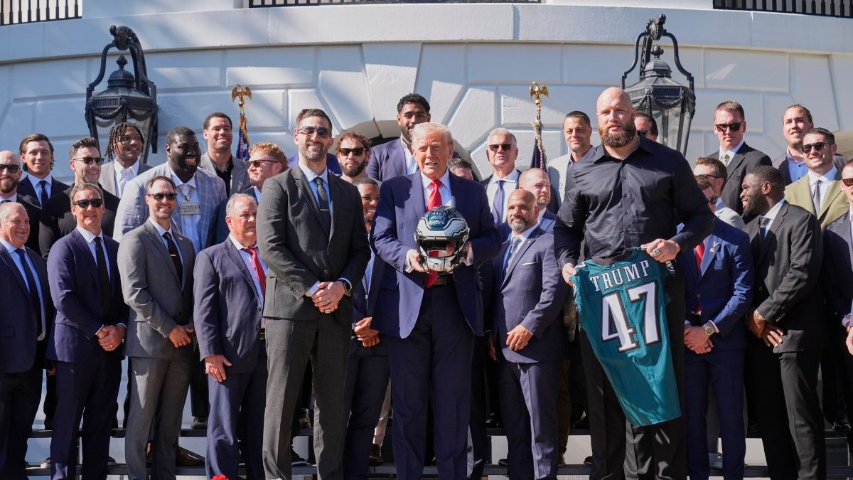 Philadelphia Eagles visited White House to meet US President Donald Trump with key players missing. Image: NFL on X Philadelphia Eagles visited White House to meet US President Donald Trump with key players missing. Image: NFL on X
