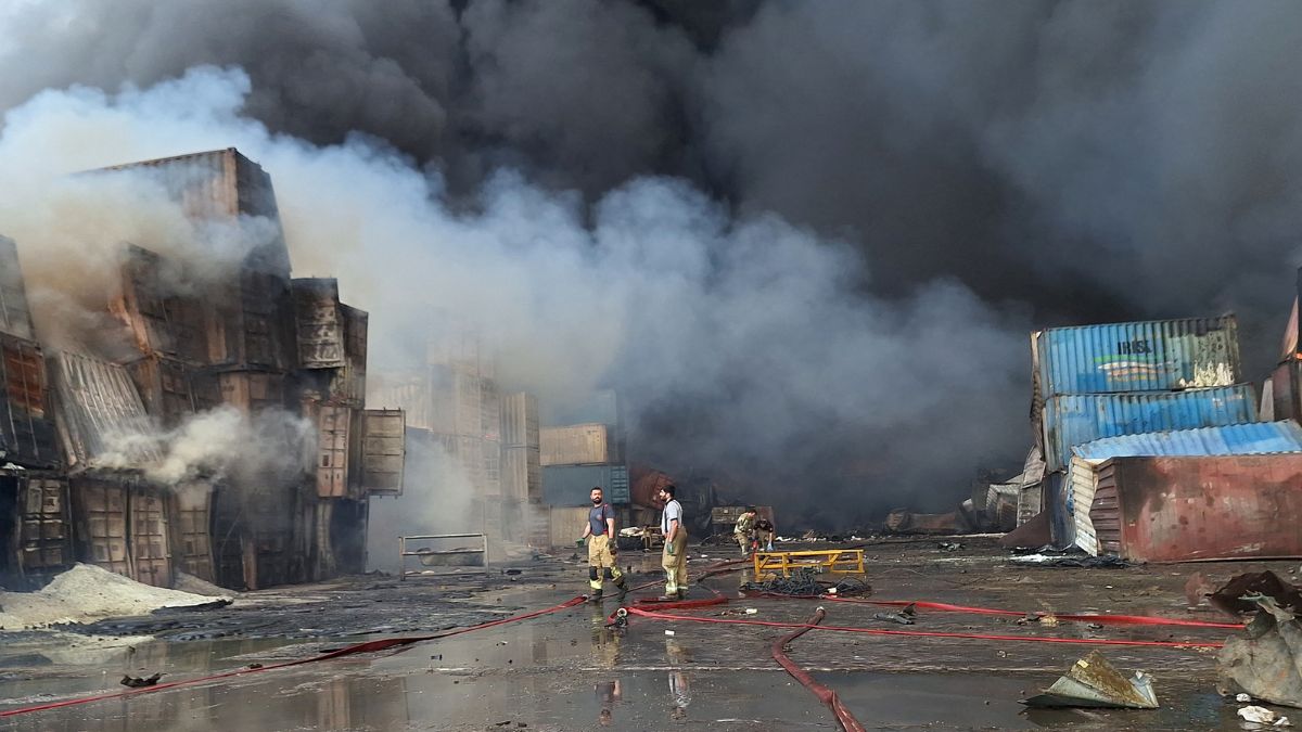 Firefighters and rescuers work at the scene of an explosion that took place a day earlier at the Shahid Rajaee port dock, southwest of Bandar Abbas in the Iranian province of Hormozgan, on April 27, 2025. AFP Photo Firefighters and rescuers work at the scene of an explosion that took place a day earlier at the Shahid Rajaee port dock, southwest of Bandar Abbas in the Iranian province of Hormozgan, on April 27, 2025. AFP Photo