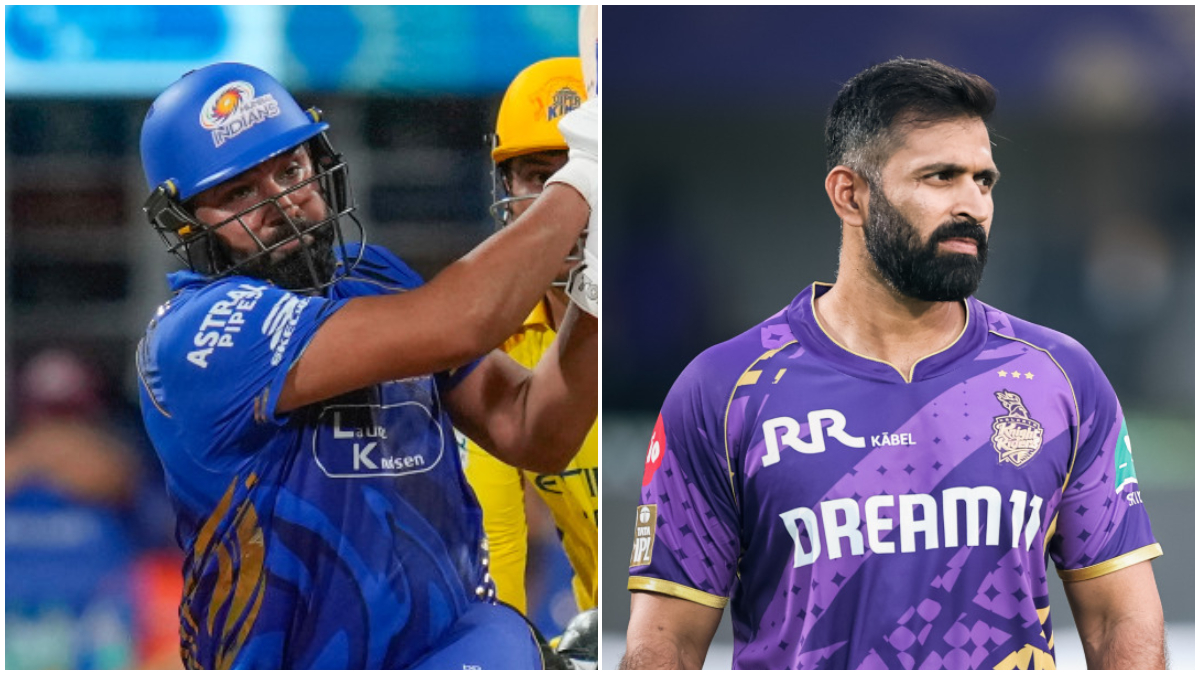 Mumbai Indians star Rohit Sharma thanked Kolkata Knight Riders assistant coach Abhishek Nayar after his match-winning knock against Chennai Super Kings. Image credit: AP/KKR Mumbai Indians star Rohit Sharma thanked Kolkata Knight Riders assistant coach Abhishek Nayar after his match-winning knock against Chennai Super Kings. Image credit: AP/KKR