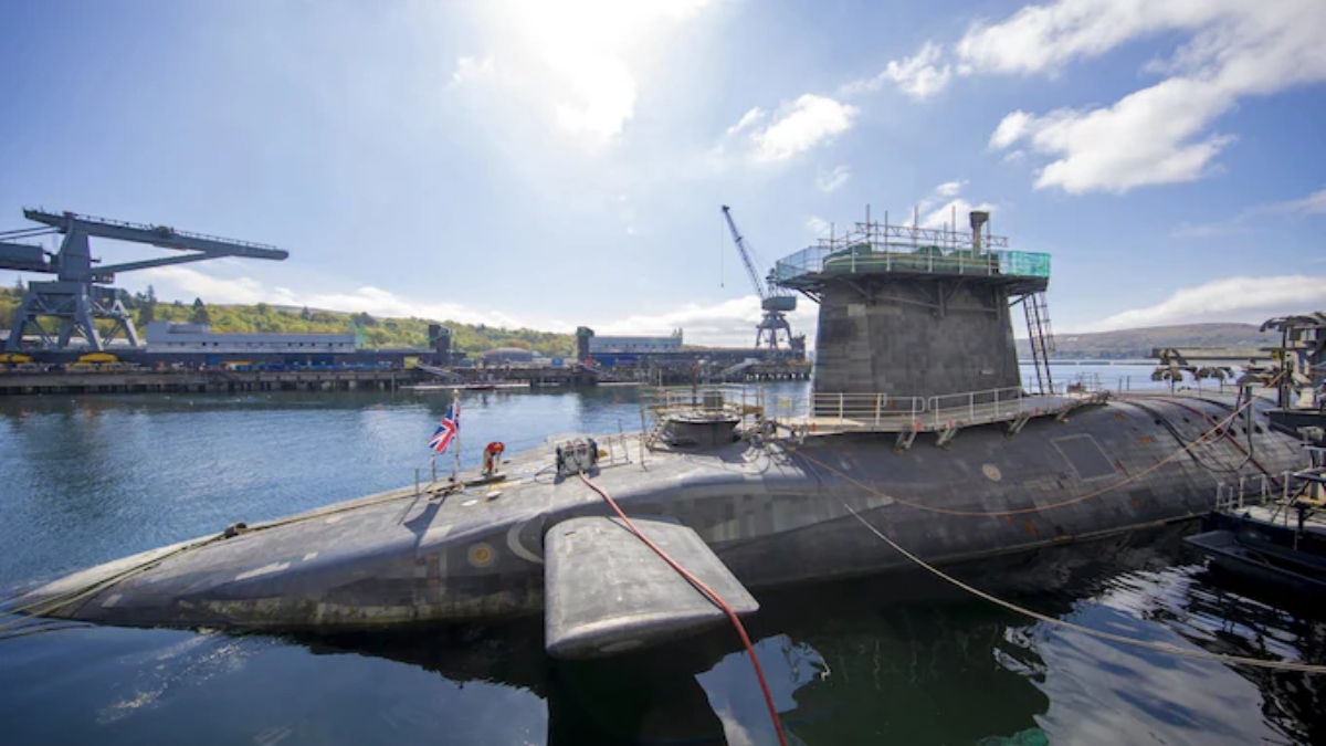 One of Britain’s Vanguard nuclear submarines, HMS Vigilant, at a naval base in Scotland. AFP File One of Britain’s Vanguard nuclear submarines, HMS Vigilant, at a naval base in Scotland. AFP File