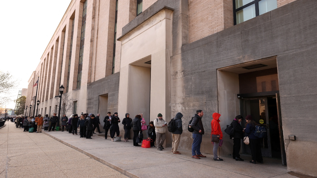 Employees of the Department of Health and Human Services (HHS) queue outside the Mary E. Switzer Memorial Building, after it was reported that the Trump administration fired staff at the Centers for Disease Control and Prevention and at the Food and Drug Administration, as it embarked on its plan to cut 10,000 jobs at HHS, in Washington, DC, US, on Tuesday. Reuters Employees of the Department of Health and Human Services (HHS) queue outside the Mary E. Switzer Memorial Building, after it was reported that the Trump administration fired staff at the Centers for Disease Control and Prevention and at the Food and Drug Administration, as it embarked on its plan to cut 10,000 jobs at HHS, in Washington, DC, US, on Tuesday. Reuters