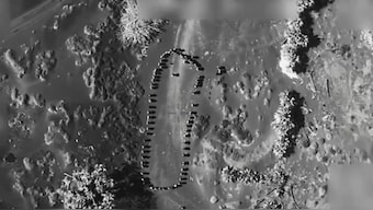 'Oops. They will never sink our ships again!': Trump shares chilling video of drone strike on Yemen's Houthis.  Image: Screengrab