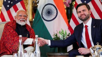 Prime Minister Narendra Modi and JD Vance during a bilateral meeting in Paris, France. Reuters/File Photo
