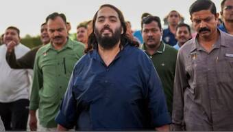 Anant Ambani, son of Reliance Industries Chairman Mukesh Ambani, during a padyatra from Jamnagar to Dwarka, in Gujarat. PTI