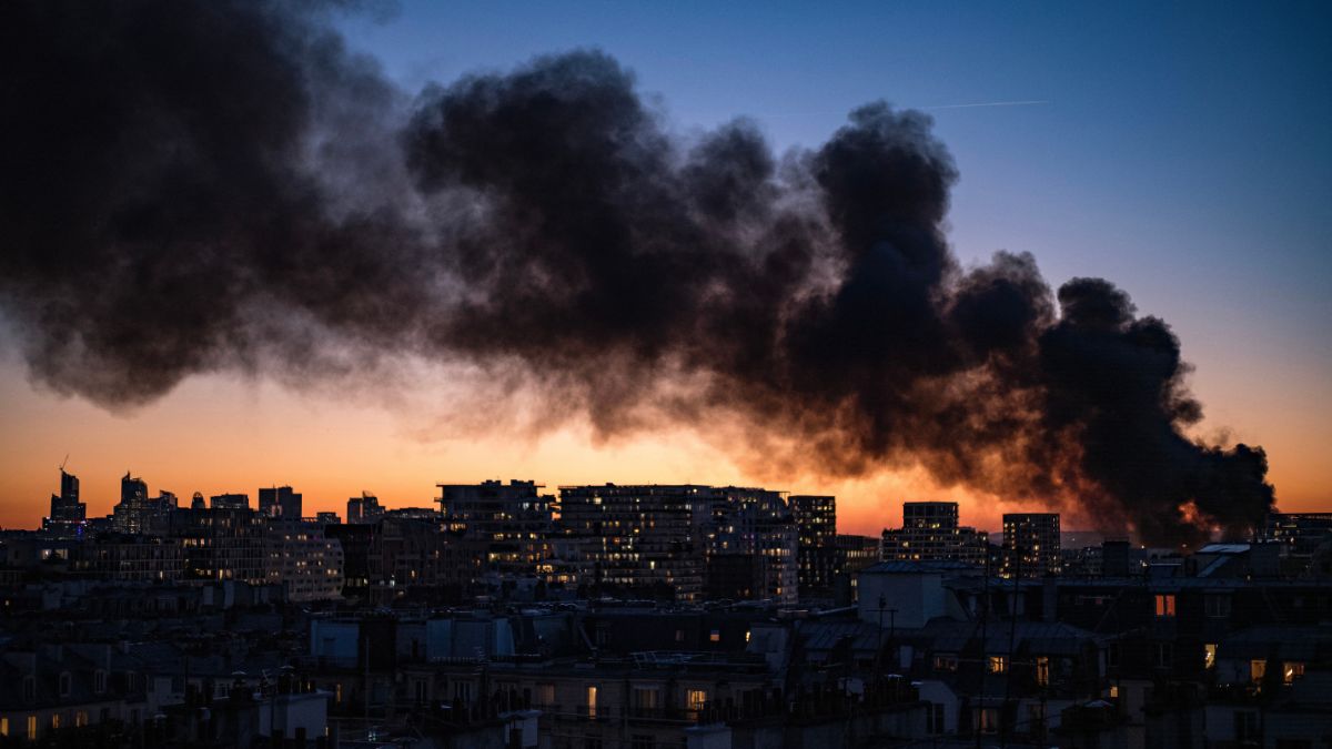 The fire brigade deployed at least 60 fire trucks and 200 firefighters to the scene, while no casualties were reported. Flames lit up the night sky and authorities closed part of the main ring road around Paris to allow access to the burning building for fire-fighting vehicles. AFP The fire brigade deployed at least 60 fire trucks and 200 firefighters to the scene, while no casualties were reported. Flames lit up the night sky and authorities closed part of the main ring road around Paris to allow access to the burning building for fire-fighting vehicles. AFP