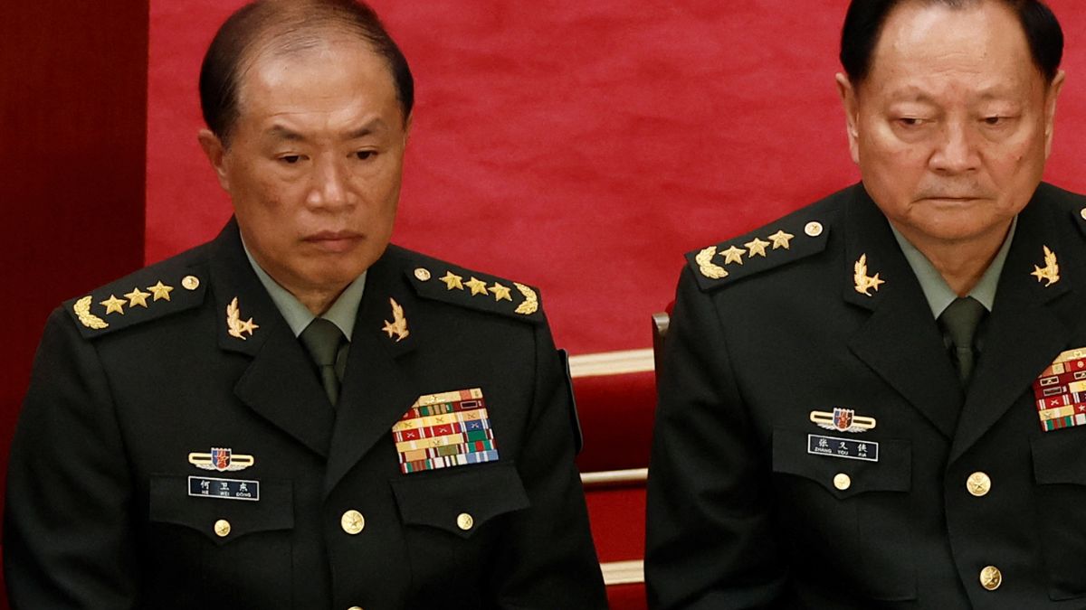 He Weidong (L) and Zhang Youxia, vice chairmen of Chinese Communist Party Central Military Commission (CMC). Reuters He Weidong (L) and Zhang Youxia, vice chairmen of Chinese Communist Party Central Military Commission (CMC). Reuters