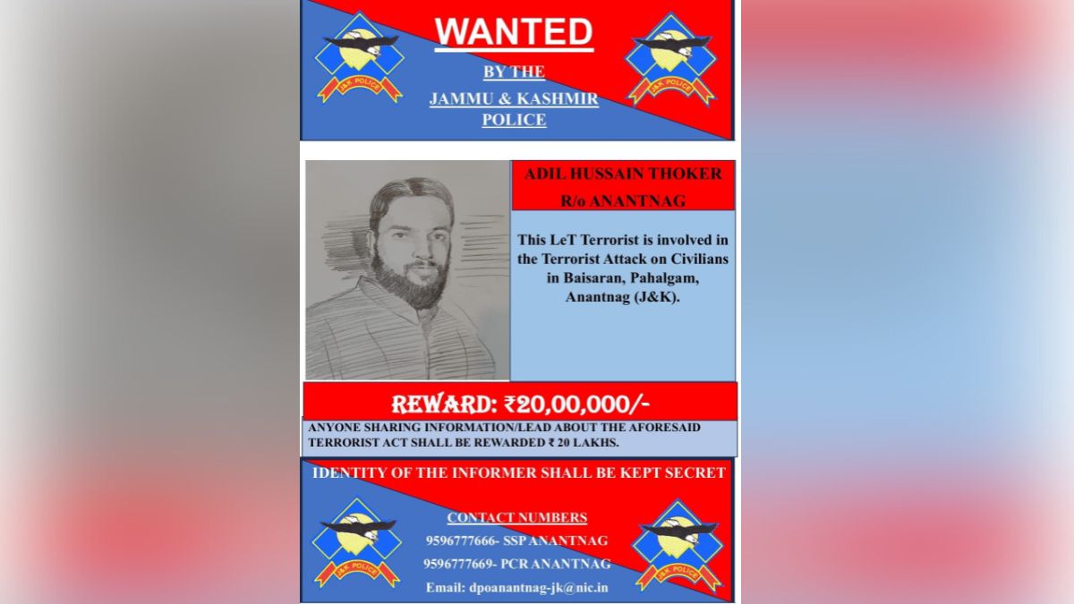 Intelligence sources say that Thokar served as the guide and logistics coordinator for terrorists in the Pahalgam attack that killed 26 people Intelligence sources say that Thokar served as the guide and logistics coordinator for terrorists in the Pahalgam attack that killed 26 people