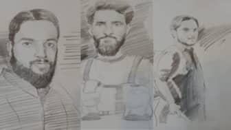 Jammu and Kashmir Police had released sketches of Pahalgam attackers. Hashim Musa seen in the middle. X/@AnantnagPolice
