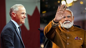 Canadian PM Carney and PM Modi. PTI 