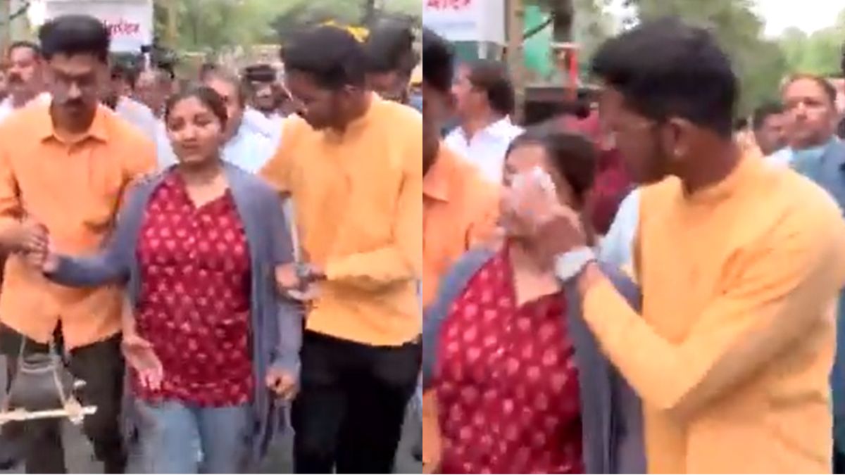 Asavari’s appearance became a powerful reminder of the violence that took her father’s life and left the city shaken. (Screengrab/ANI)
Asavari’s appearance became a powerful reminder of the violence that took her father’s life and left the city shaken. (Screengrab/ANI)