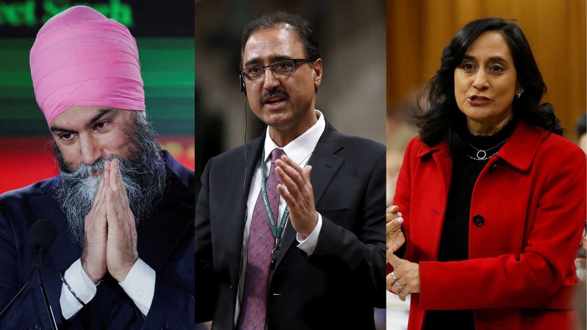 (Left to Right) NDP’s Jagmeet Singh, Liberal Party’s Amarjeet Sohi and Liberal Party’s Anita Anand. Reuters/File Photo
 (Left to Right) NDP’s Jagmeet Singh, Liberal Party’s Amarjeet Sohi and Liberal Party’s Anita Anand. Reuters/File Photo