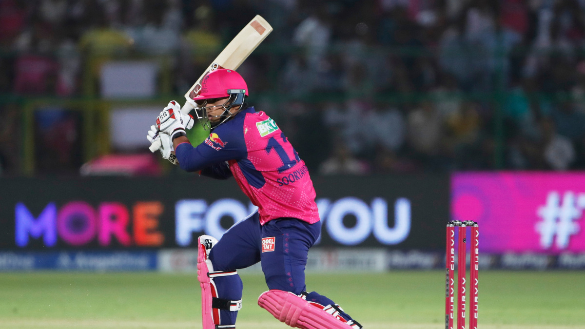 Vaibhav Suryavanshi bats on Indian Premier League debut during Rajasthan Royals' home game against Lucknow Super Giants in Jaipur. AP Vaibhav Suryavanshi bats on Indian Premier League debut during Rajasthan Royals' home game against Lucknow Super Giants in Jaipur. AP