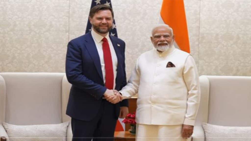 Prime Minister Narendra Modi and US Vice President JD Vance. Image Courtesy: PMO