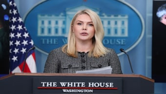 White House Press Secretary Karoline Leavitt speaks to members of the media, in the briefing room at the White House in Washington, DC, US, on Friday. Reuters